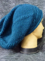 Teal slouchy beanie