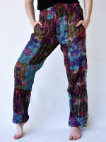 Patchwork Tie Dye Cotton Pants