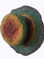 Rainbow floppy hemp hat