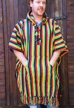 Hand woven geri cotton ethnic, Himalayan ponchos made in Nepal