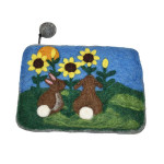 Felt purse with sunflower design