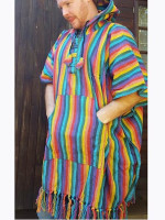 Hand woven geri cotton ethnic, Himalayan ponchos made in Nepal