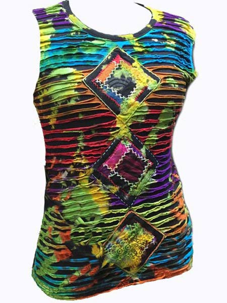 Rainbow cutwork top