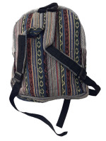 Pure hemp backpack made with a mix of woven cotton