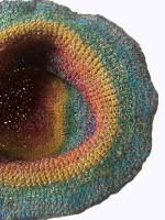 Rainbow floppy hemp hat