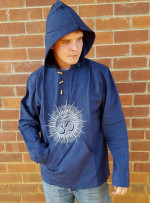 Print Hooded Kurtha Shirt