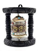 Prayer Wheel Wood Stand