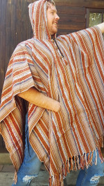 Tibetan weave poncho