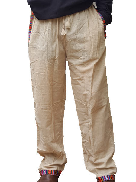 Bhutan Trim Cotton Pants