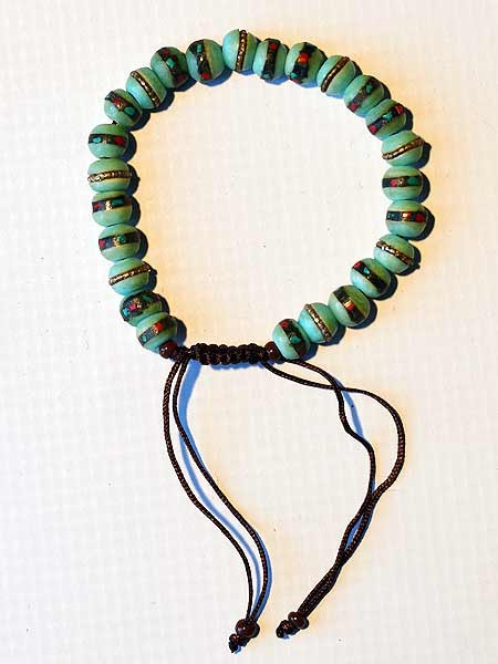 Turquoise Inlay Mala