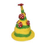 Striped pointy design felt hat