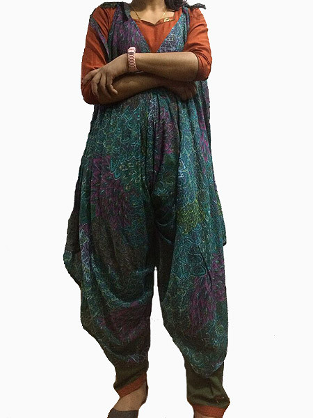 Block print jumpsuit