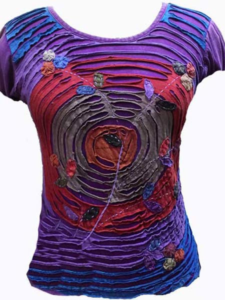 Cap sleeve cutwork top