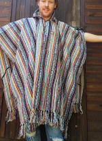 Tibetan weave poncho