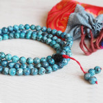 Turquoise prayer mala necklace